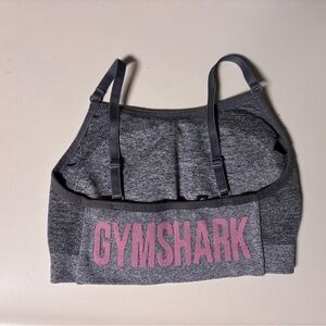 Gymshark Charcoal and Pink Sports Bra